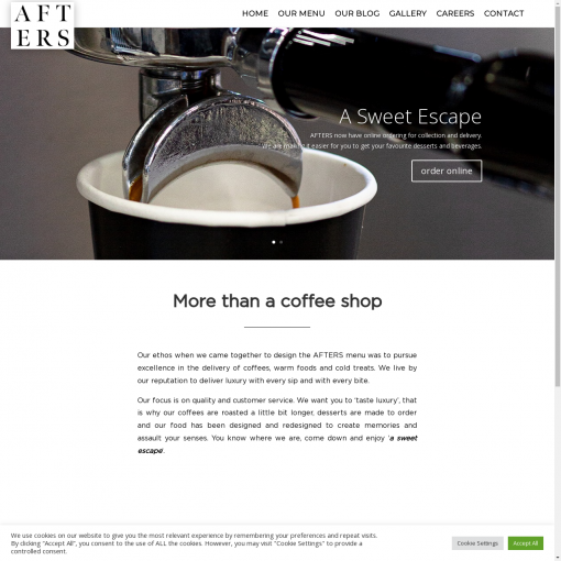 SET UP A COFFEE SHOP WEBSITE