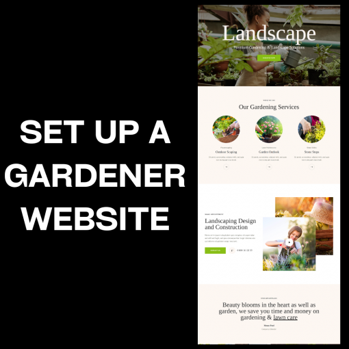 SET UP A GARDENER WEBSITE