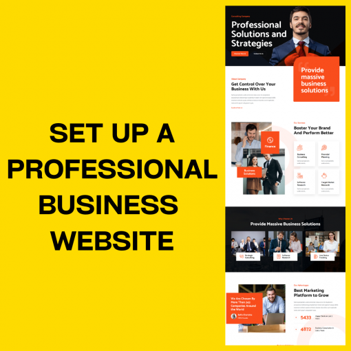 SET UP A PROFESSIONAL BUSINESS WEBSITE
