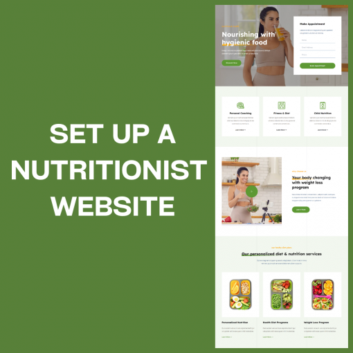 SET UP A NUTURATIONIST WEBSITE