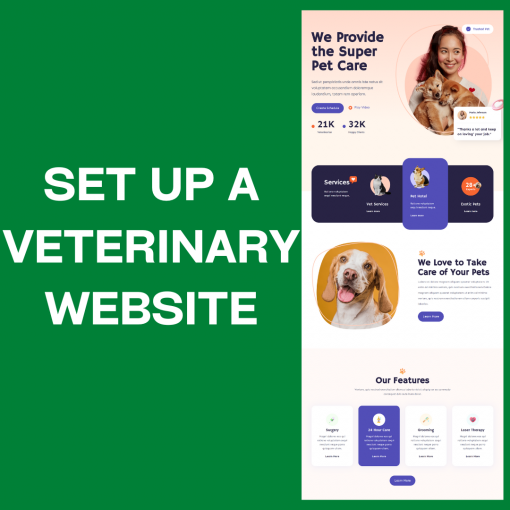 SET UP A VETERINARY WEBSITE