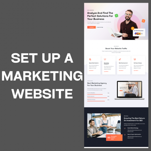 SET UP A MARKETING WEBSITE