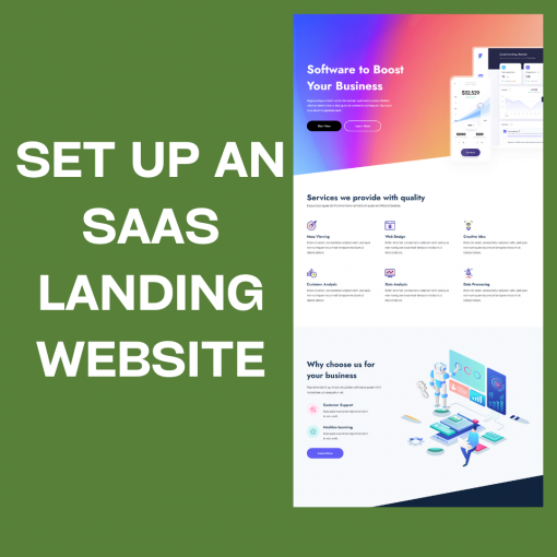 SET UP A SAAS LANDING WEBSITE