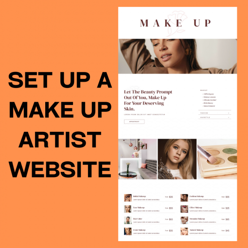 SET UP A MAKEUP ARTIST WEBSITE
